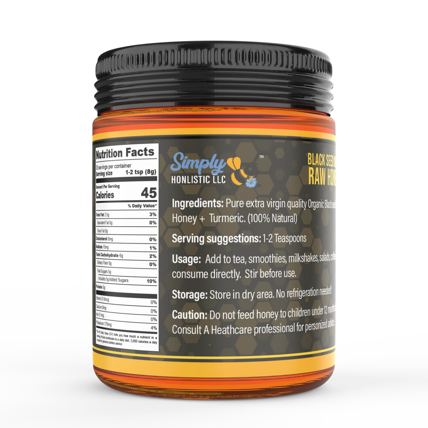 Turmeric Honey with Black seed oil - Simply Honlistic LLC