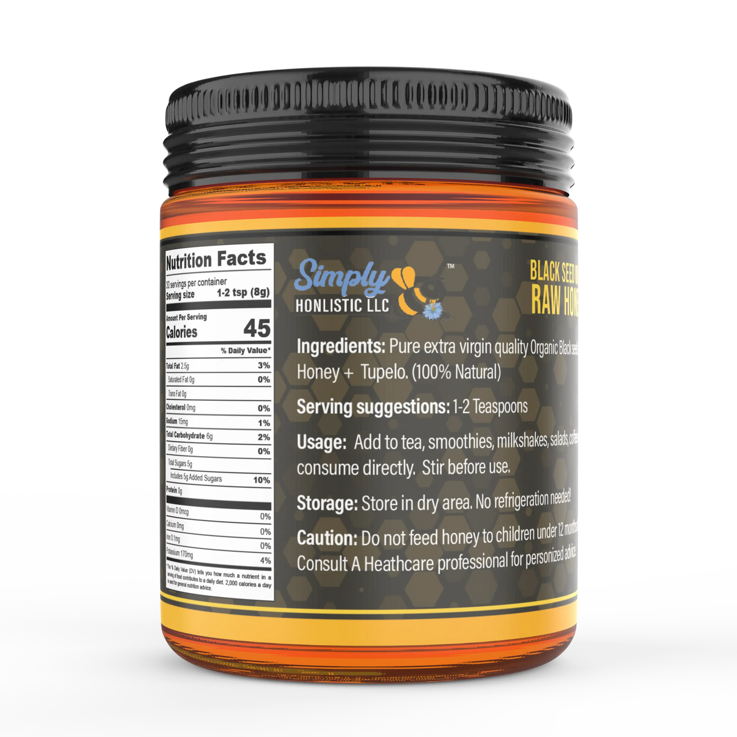 Tupelo Honey with Black Seed Oil - Simply Honlistic LLC