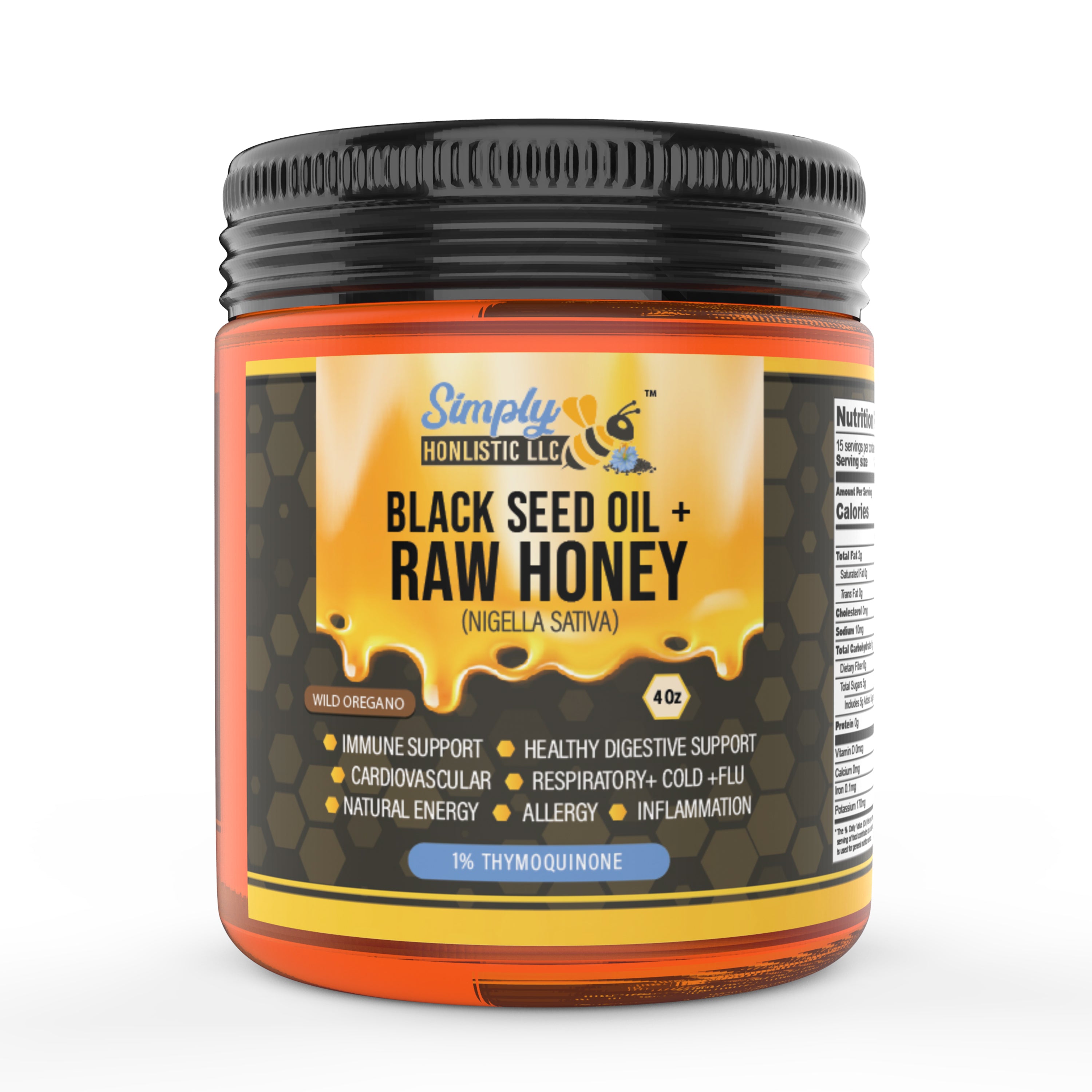 Orange Blossom Honey with Wild Oregano & Black Seed Oil – Simply