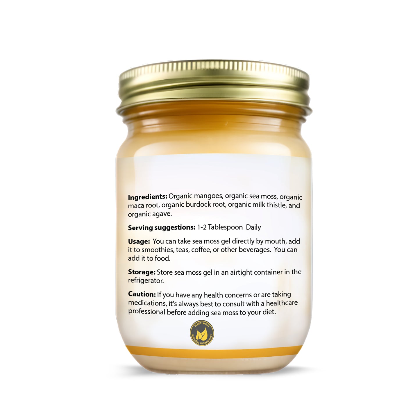 8 oz Organic Mango Sea Moss Gel Powerhouse ***Local Delivery & In-Store Pickup Only***