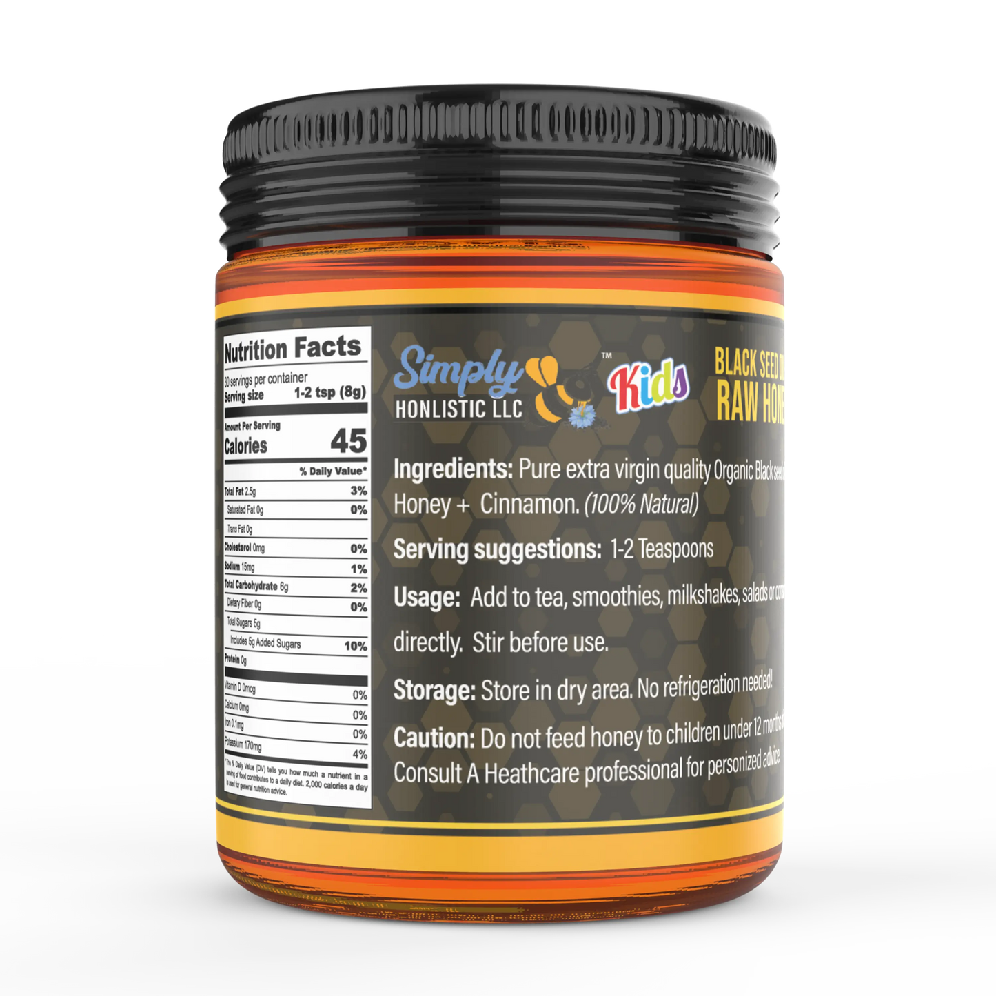 Cinnamon Honey with Black seed oil - Simply Honlistic LLC