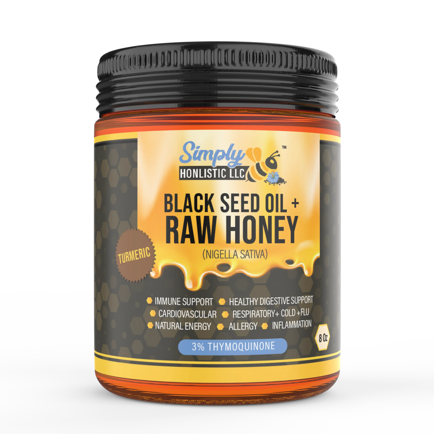 Turmeric Honey with Black seed oil - Simply Honlistic LLC