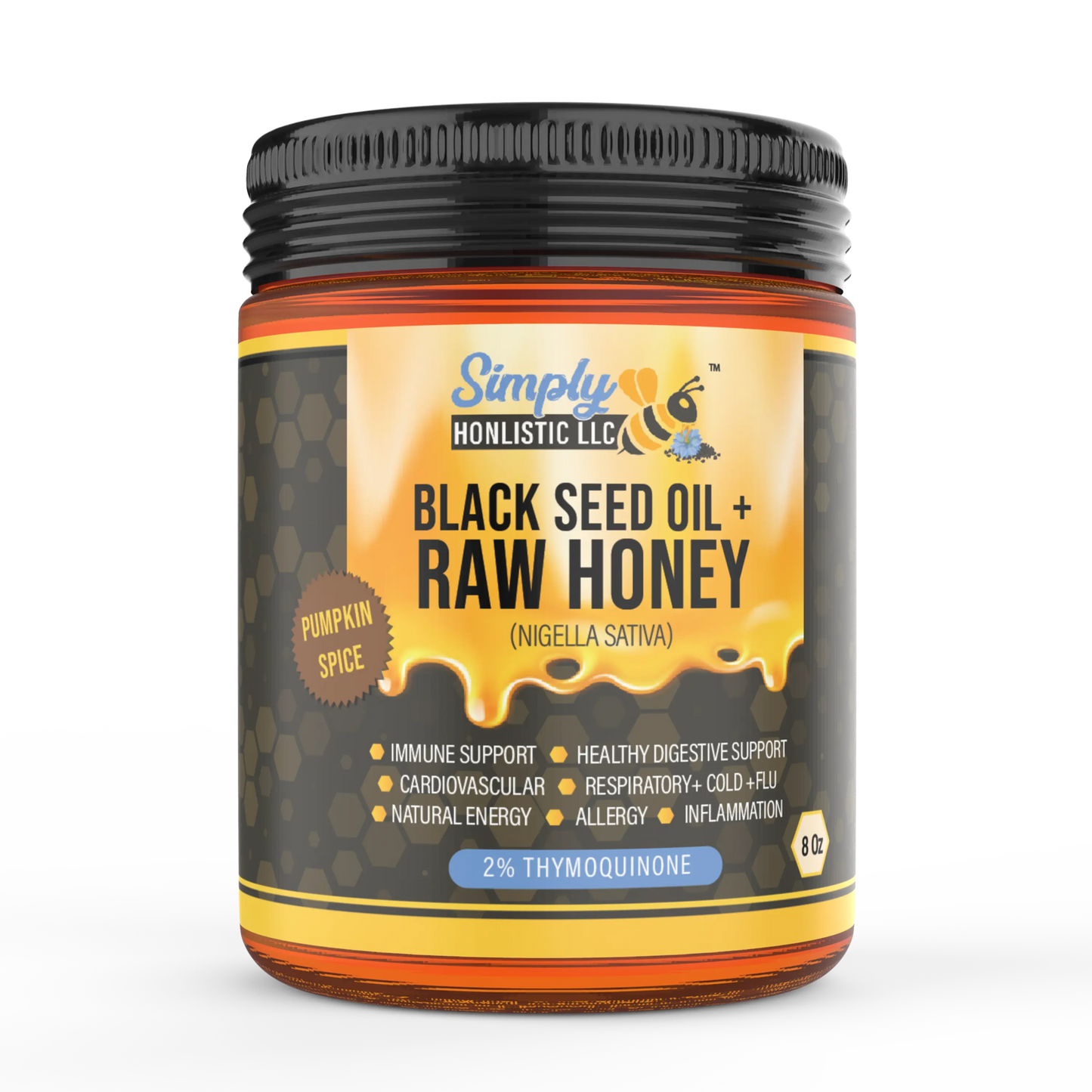 Pumpkin Spice Honey with Black Seed Oil - Simply Honlistic LLC