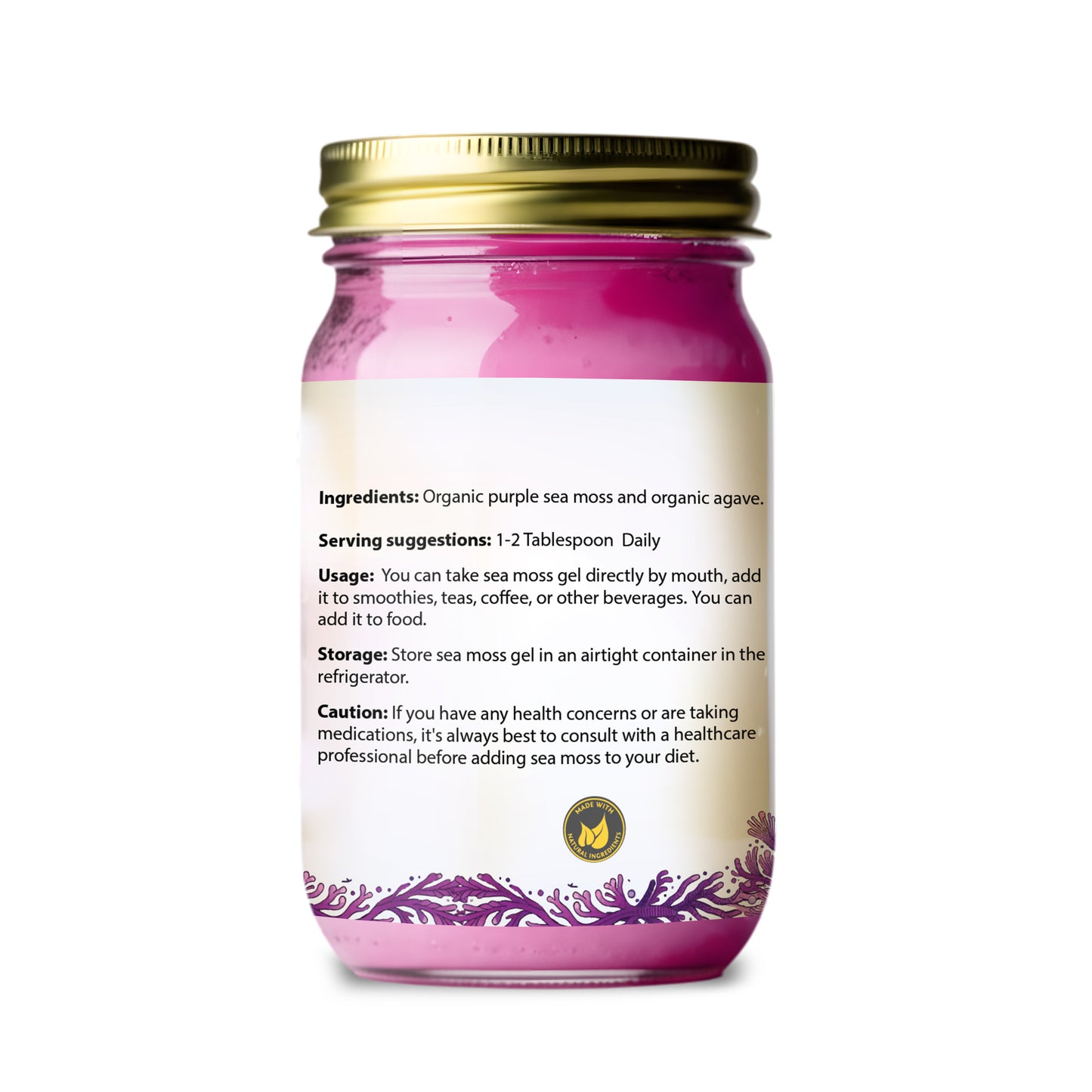 16 oz Organic Purple Sea Moss Gel ***Local Delivery & In-Store Pickup Only***