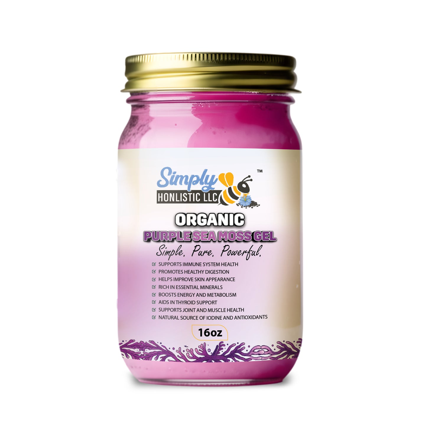 16 oz Organic Purple Sea Moss Gel ***Local Delivery & In-Store Pickup Only***
