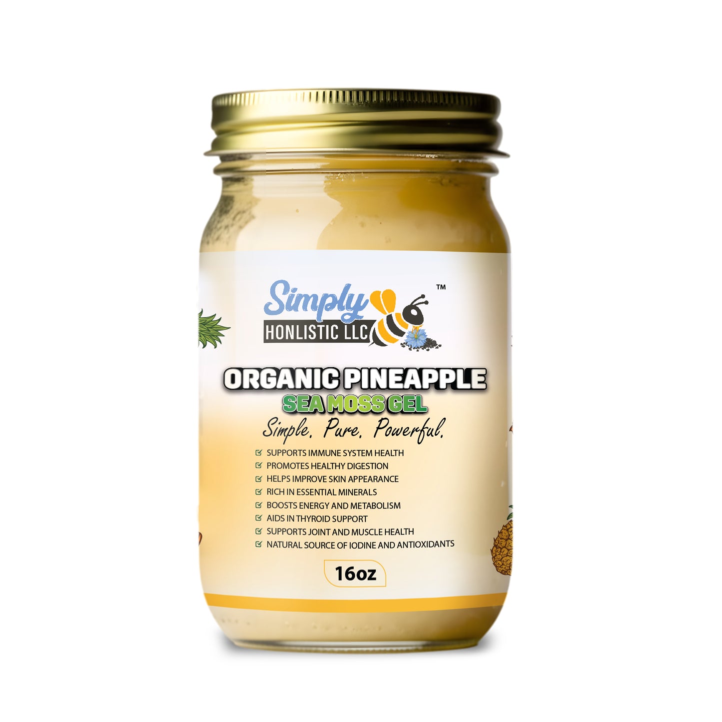 16 oz Organic Pineapple Sea Moss Gel ***Local Delivery & In-Store Pickup Only***