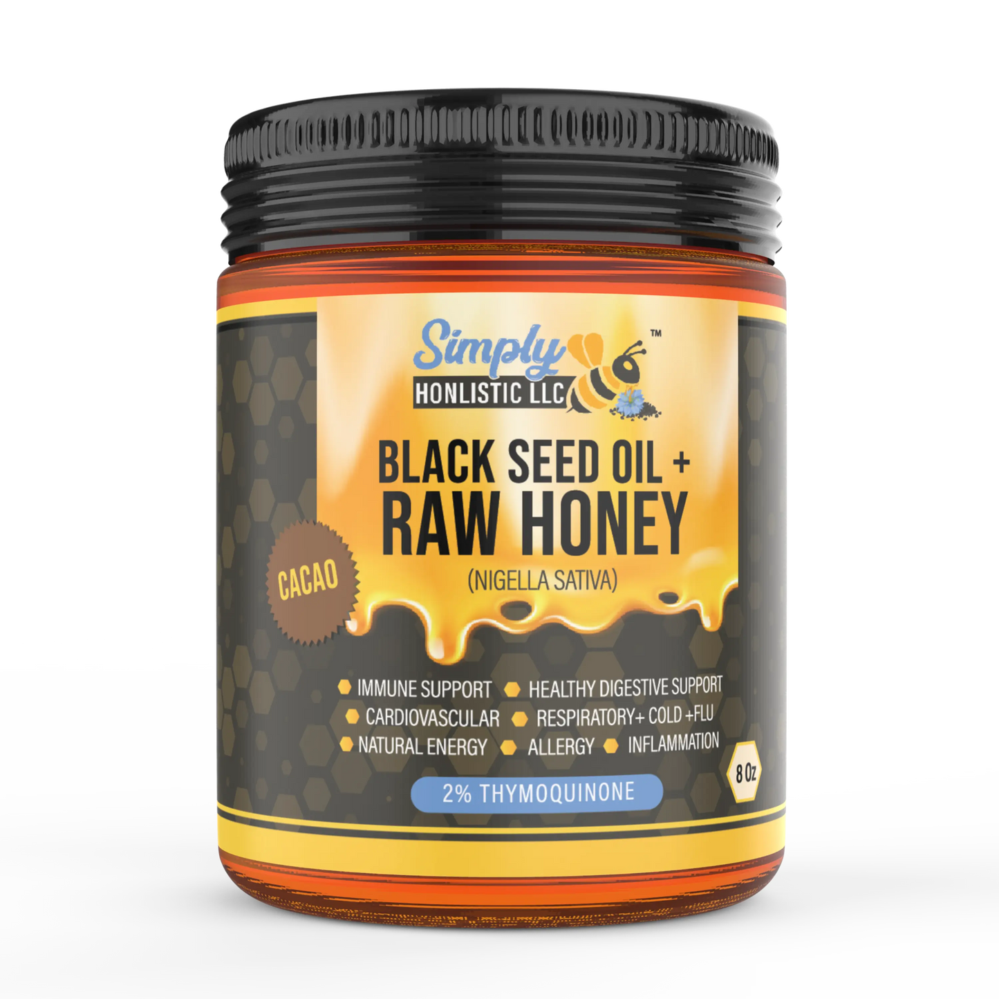 Cacao Honey with Black seed oil - Simply Honlistic LLC