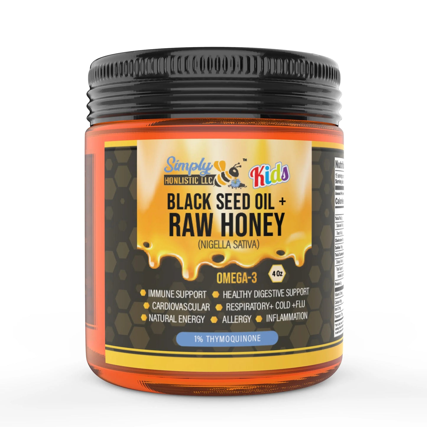 Orange Blossom Honey with Black Seed Oil - Simply Honlistic LLC