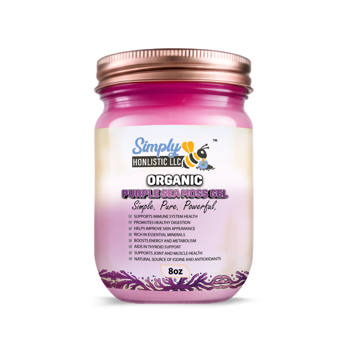 8 oz Organic Purple Sea Moss Gel ***Local Delivery & In-Store Pickup Only***