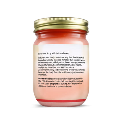 8 oz Organic Strawberry Sea Moss Gel ***Local Delivery & In-Store Pickup Only***