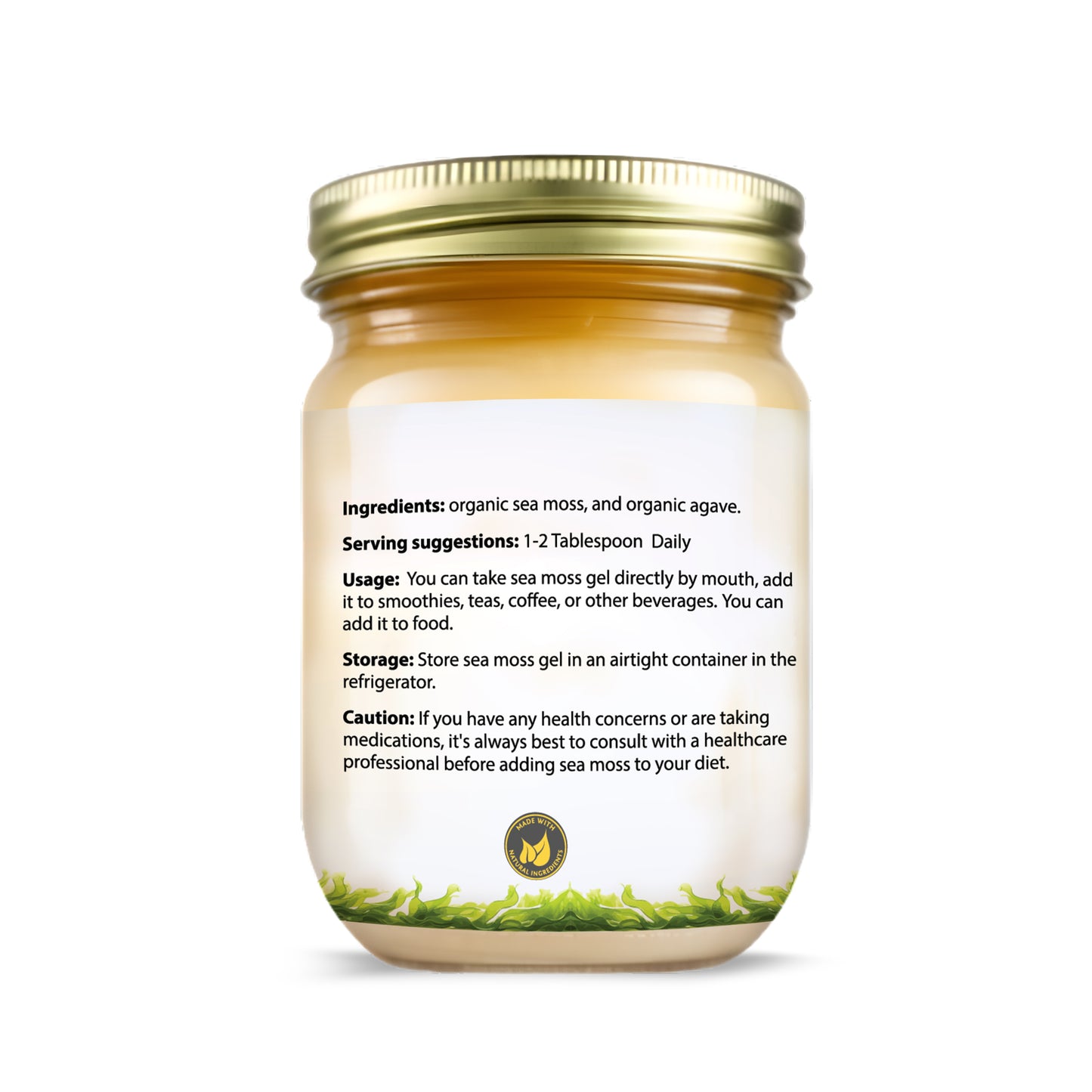 8 oz Organic Sea Moss Gel ***Local Delivery & In-Store Pickup Only***