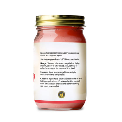 16 oz Organic Strawberry Sea Moss Gel ***Local Delivery & In-Store Pickup Only***