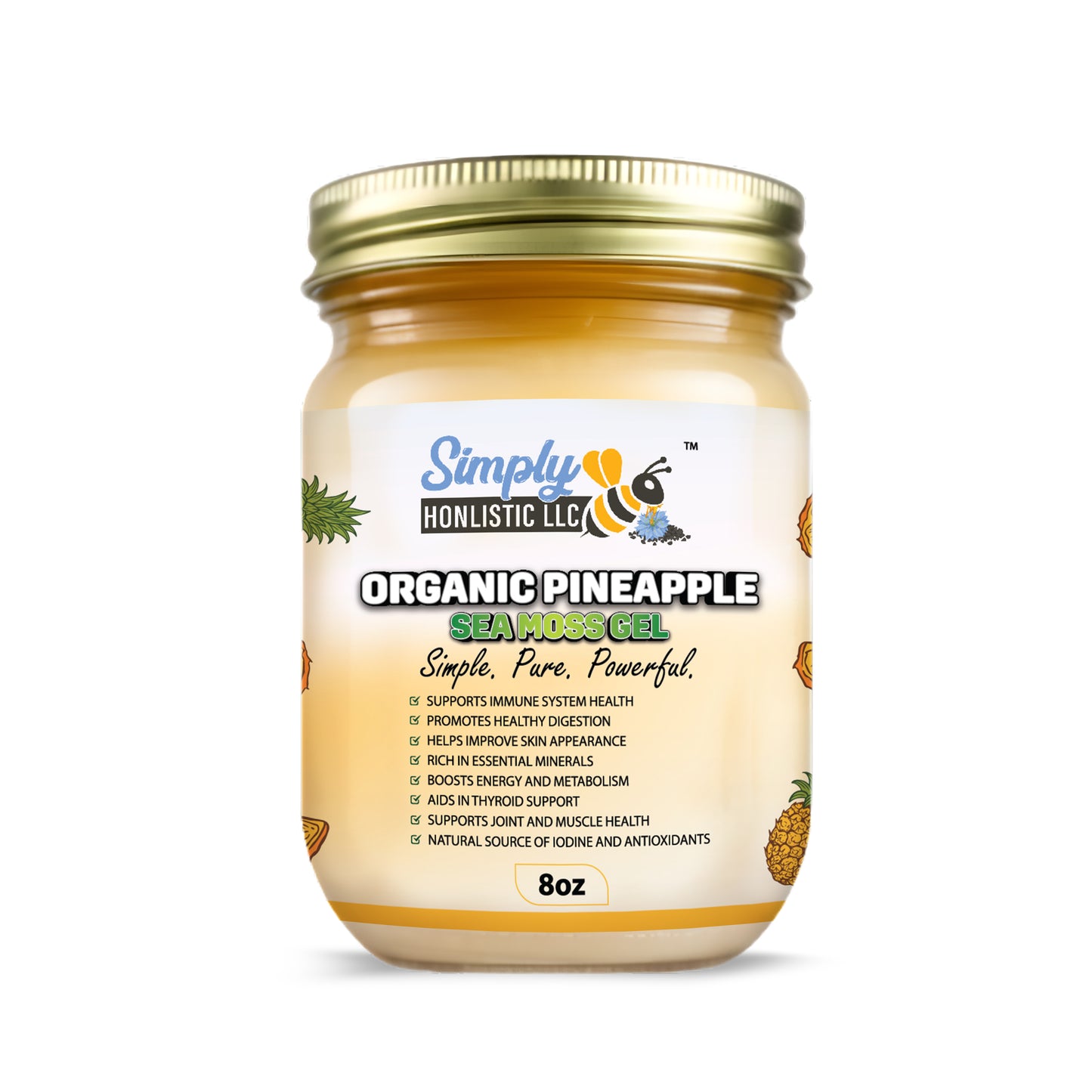 8 oz Organic Pineapple Sea Moss Gel ***Local Delivery & In-Store Pickup Only***