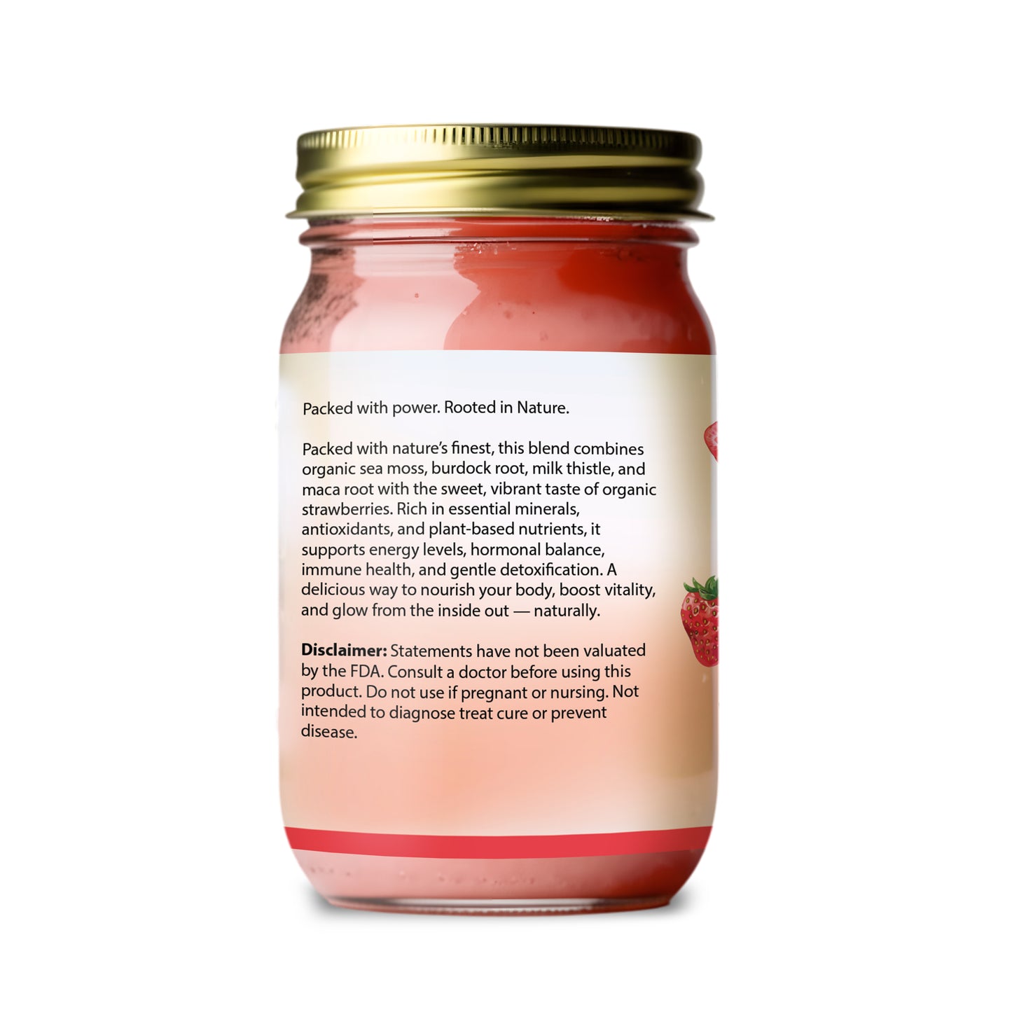 16 oz Organic Strawberry Sea Moss Gel Powerhouse ***Local Delivery & In-Store Pickup Only***