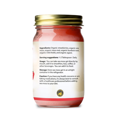 16 oz Organic Strawberry Sea Moss Gel Powerhouse ***Local Delivery & In-Store Pickup Only***